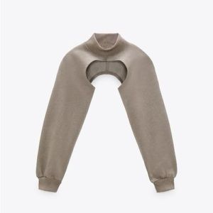 ZARA ARM WARMERS CROP SWEATER